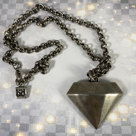 HP Big Bling Necklace Diamond shape gemstone - Picture 2 of 4